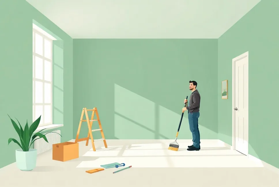 Intérieur rénové après travaux de peinture à Pornic